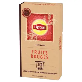 10 Capsules Th&eacute; Noir Fruits Rouges - LIPTON 