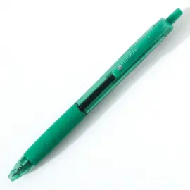 Stylo bille r&eacute;tractable - Avec grip - Ecriture moyenne - Vert - FIDUCIAL 