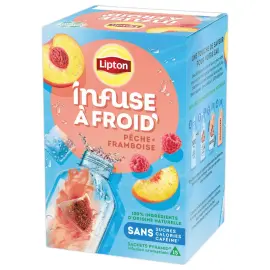 15 Infusion &agrave; froid - P&ecirc;che et framboise - LIPTON 