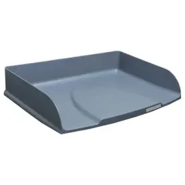 Corbeille &agrave; courrier horizontale Autentik - Bleu gris - EXACOMPTA 