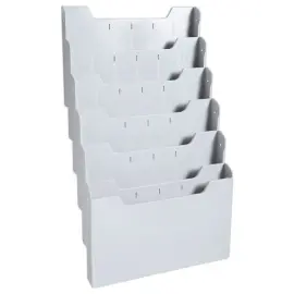 Trieur mural modulable - Horizontal - 6 compartiments - Gris - EXACOMPTA 