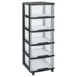 Tour de rangement - 5 X 20 L - Avec roues - CURVER 
