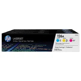 3 Toners 3 couleurs HP 126A LaserJet - CF341A - HP 