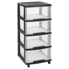 Tour de rangement - 4 X 20 L - Avec roues - CURVER 