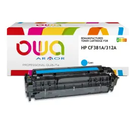 Toner &eacute;q. HP CF381A - Cyan - OWA 