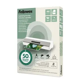 100 Pochettes de plastification brillantes - A6 - Recycl&eacute;es - Fellowes 