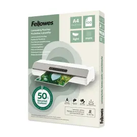 100 Pochettes de plastification mates - A4 - Recycl&eacute;es - Fellowes 