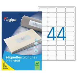 25 Planches d'&eacute;tiquettes 50,0 x 25,0 mm - AGIPA 