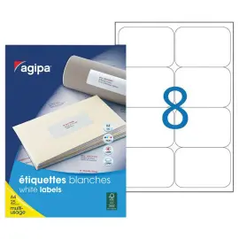 25 Planches d'&eacute;tiquettes 99,1X67,7mm soit 200 &eacute;tiq/bo&icirc;te 