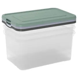 3 Lot de 3 Bo&icirc;tes Handy 50L Robuste - CURVER 