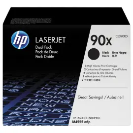 2 HP 90X CE390XD pack de 2 toners noirs Grande capacit&eacute; 