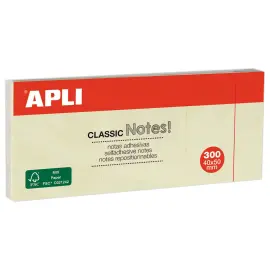 3 Blocs notes adh&eacute;sives 40 x 50 mm 100 feuilles jaune 