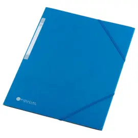 Chemise 3 rabats &agrave; &eacute;lastique en carte rigide - Bleu - FIDUCIAL 