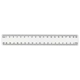 R&egrave;gle de bureau double en plastique - 20 cm 