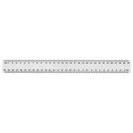 R&egrave;gle de bureau double en plastique  - 30 cm 