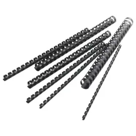 50 Reliures rondes en plastique - 21 anneaux - &Oslash; 28 mm - Noir - Access 