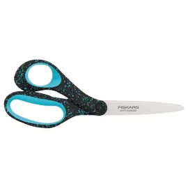 Ciseaux Soft Grip pour gauchers - 20 cm - Bleu mouchet&eacute; - FISKARS 