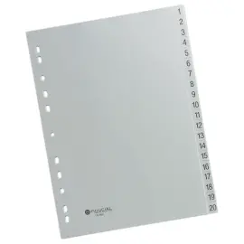 Jeu d'intercalaires num&eacute;riques A4 souples - Fiducial 