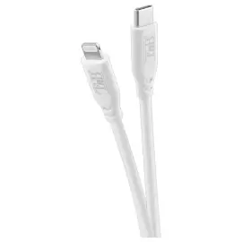 C&acirc;ble USB-C / Lightning - Silicone - Blanc - T'NB 