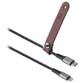 C&acirc;ble de charge USB-C / Lightning avec attache - T'NB 
