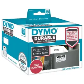 rouleau de 850 &eacute;tiquettes DYMO Durable LW multi-usages - 57 x 32 mm 