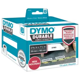 rouleau de 170 &eacute;tiquettes DYMO Durable LW identification - 59 x 190 mm 