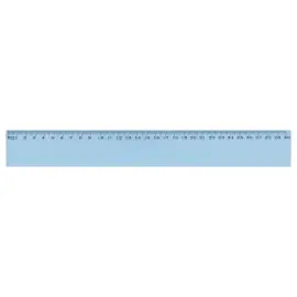 R&egrave;gle Plate 30 cm Plastique Bleu Incassable - Gradu&eacute; en mm - WONDAY 