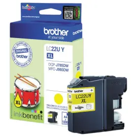 Cartouche BROTHER LC22UY jaune 