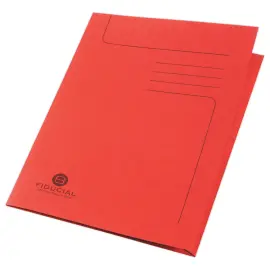 50 Chemises sous-dossier carte 2 rabats - Rouge - FIDUCIAL 