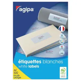 100 Planches d'&eacute;tiquettes MU  52,5x29,7mm soit 4000 &eacute;tiquettes permanent 