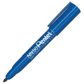 Marqueur ind&eacute;l&eacute;bile NN50 - Pointe ogive - Bleu - PENTEL 