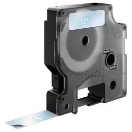 Ruban pour titreuse DYMO D1 12mm transparent impression blanc 