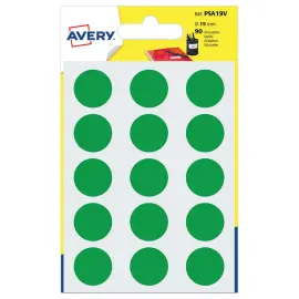Pastilles gommettes - &Oslash; 19 mm - vert - AVERY 