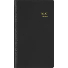 Agenda semainier  Notaplan - 9x16 cm - Noir - Janvier &agrave; d&eacute;cembre - BREPOLS 