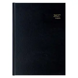 Agenda journalier 2027 noir Bremax 1 - 21 x 29 cm - BREPOLS 