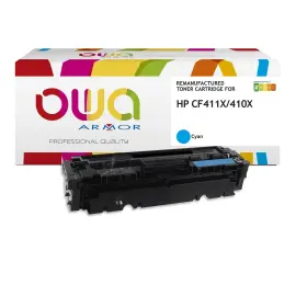 Toner &eacute;q. HP CF411X - Haute capacit&eacute; - Cyan - OWA 