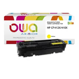 Toner &eacute;q. HP CF412X - Haute capacit&eacute; - Jaune - OWA 