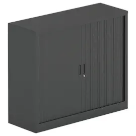 Armoire basse m&eacute;tallique - 100 x 100 cm - Anthracite 