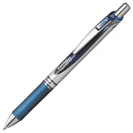 Roller pointe m&eacute;tal - Ecriture moyenne - Bleu fonc&eacute; - PENTEL 