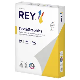 Ramette de 500 feuilles de papier - blanc Text and Graphics - A4 - 90g 