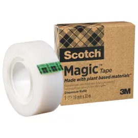 Rouleau d'adh&eacute;sif invisible Magic 900 - 33 m x 19 mm - 3M SCOTCH 