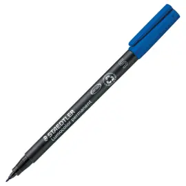 Feutre de r&eacute;troprojection permanent Lumocolor - 0,4mm - Bleu - STAEDTLER 