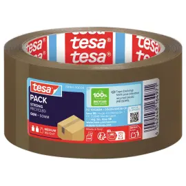 Rouleau d'adh&eacute;sif Havane ECO Strong - 66 m x 50 mm - Tesa 