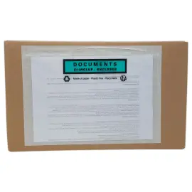 500 Pochettes adh&eacute;sives "Documents ci, inclus" format A4, 320x250 mm 