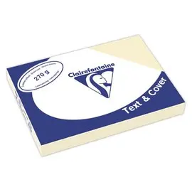 100 Couvertures grain cuir Text&Cover - A4 - 270g  - Beige  - Clairefontaine 