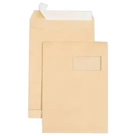 250 Pochettes kraft silicon&eacute;es avec fen&ecirc;tre - 229 x 324 mm - IPC Bong 