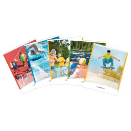 Cahier broch&eacute; AURORA A5 - 4x8 avec marge - 80g - 72 pages 