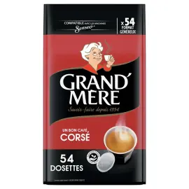 54 Dosettes de caf&eacute; pour machine Senseo - Cors&eacute; - GRAND'MERE 