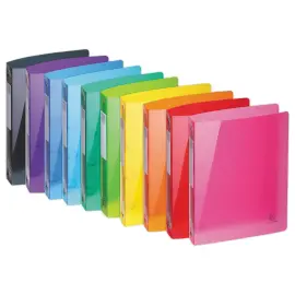 10 Classeurs 4 anneaux transparent - Dos 4 cm - EXACOMPTA 
