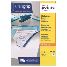 100 Planches d'&eacute;tiquettes multiusages AVERY 105x70mm soit 800 &eacute;tiq/bo&icirc;te 
